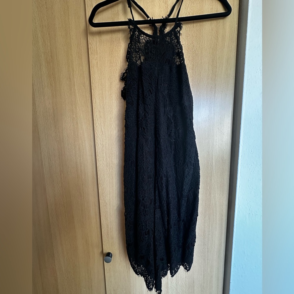(2 for $35) Free People Elegant Black Lace Dress